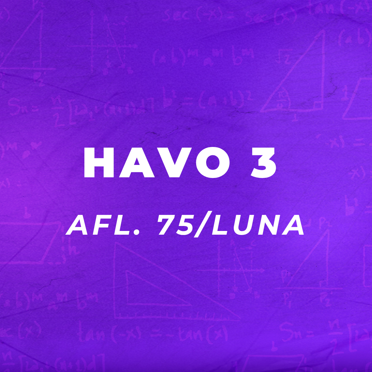 Monthly payment plan for online wiskunde lessons for students of HAVO 3